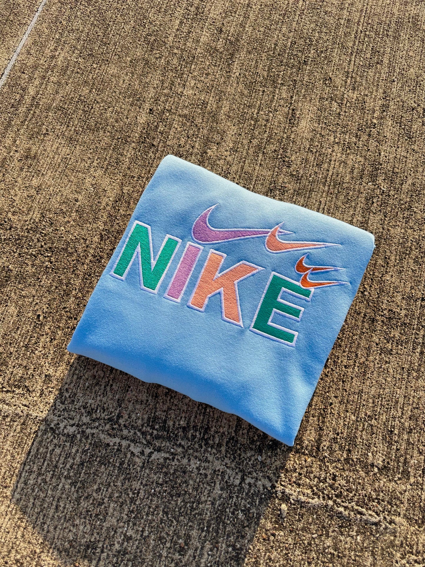 Tri Colored Swoosh Crew
