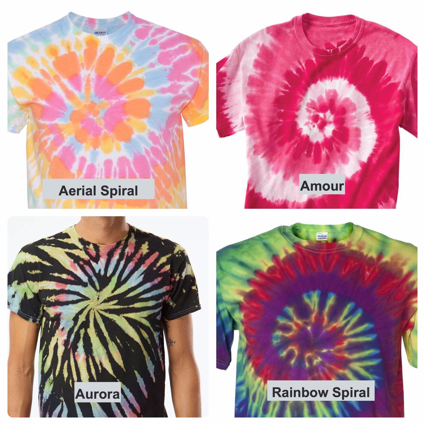 Tie Dye Funky Outline Tee
