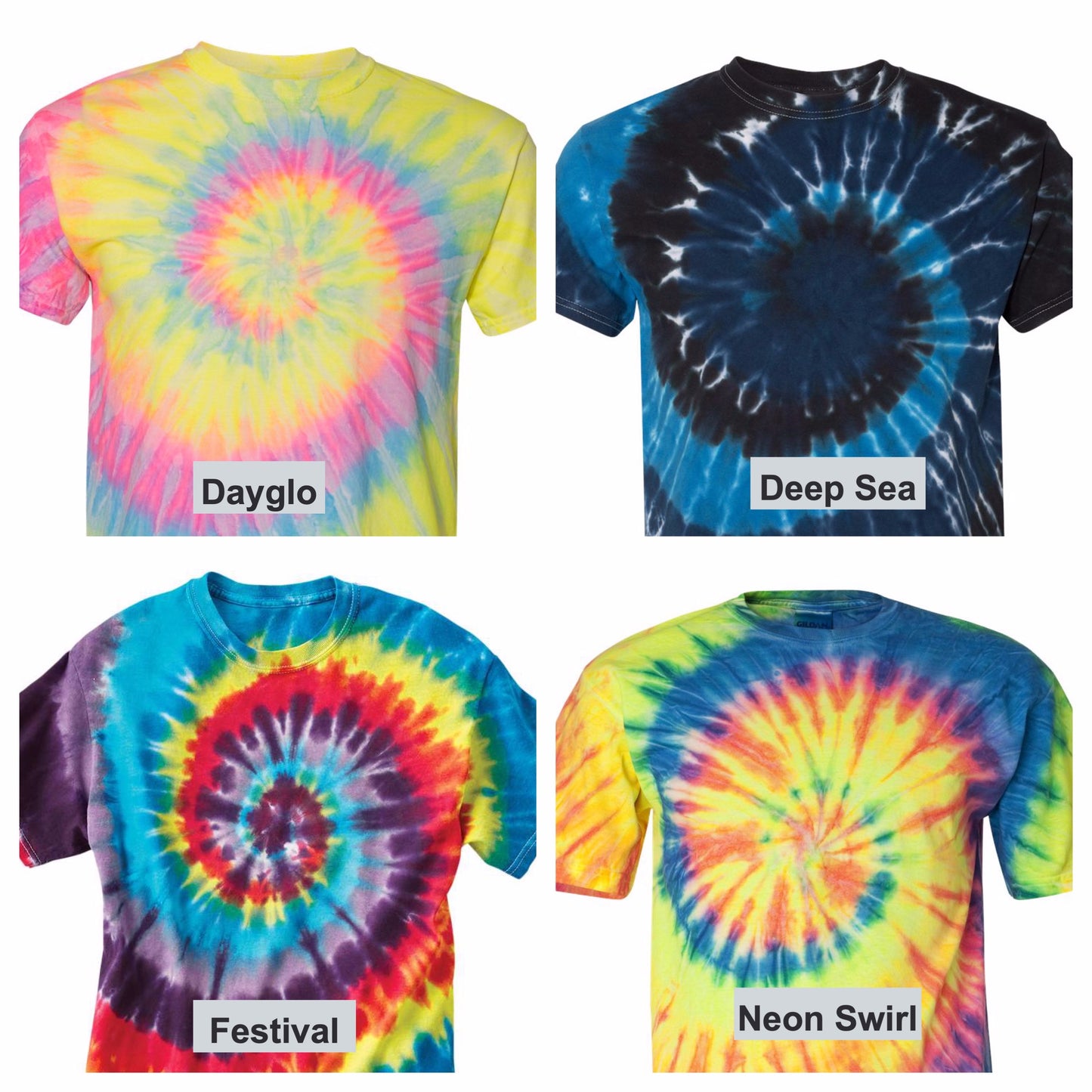 Tie Dye Funky Outline Tee