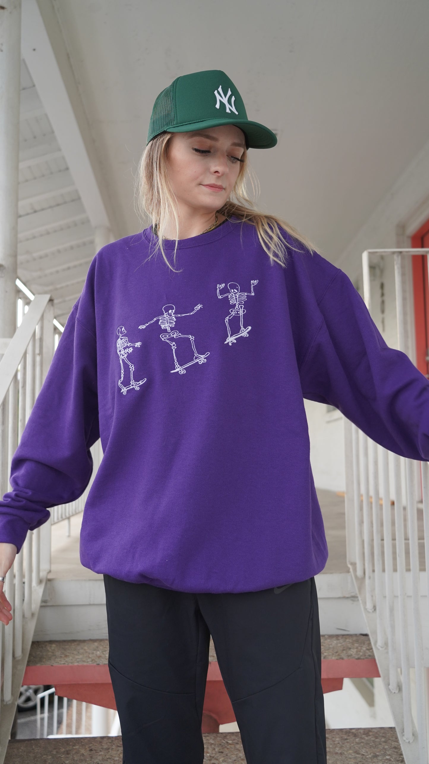 Glowing Skelly Skaters Crew