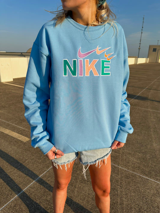 Tri Colored Swoosh Crew