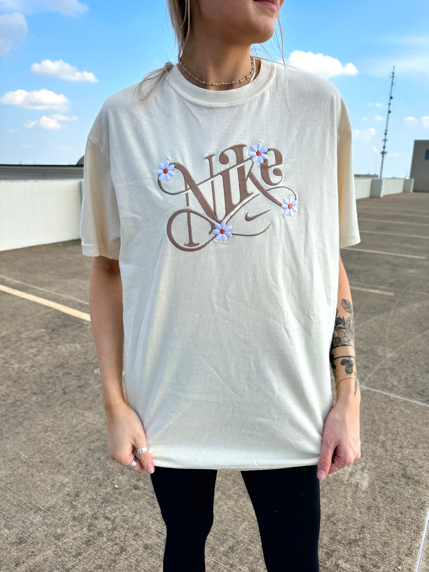 Cursive Flower Tee