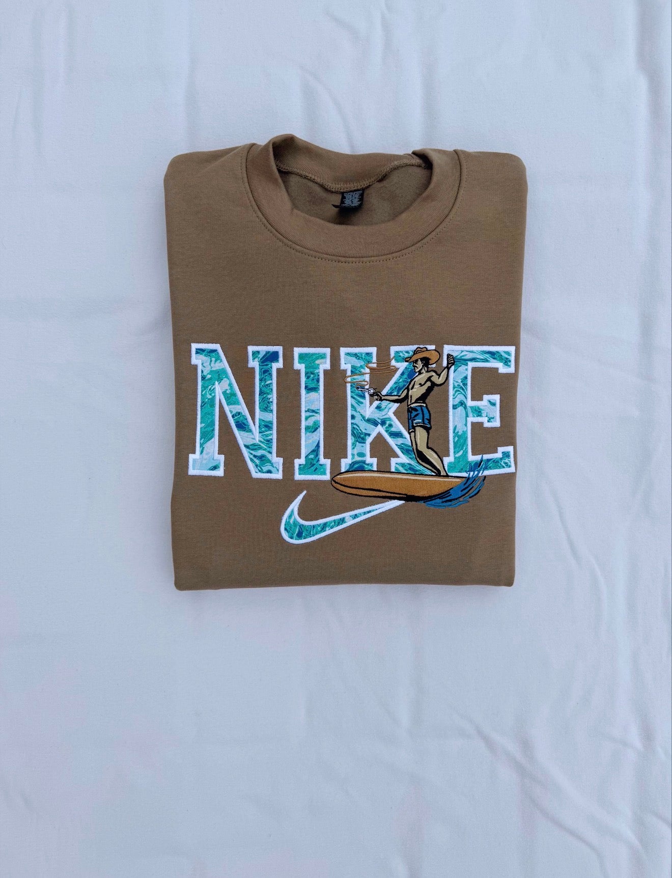 Surfin' Cowboy Applique Crew