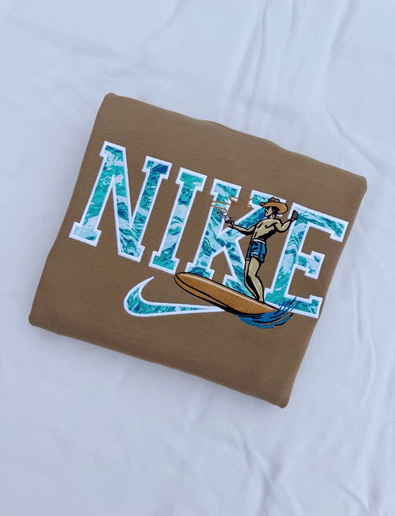 Surfin' Cowboy Applique Crew