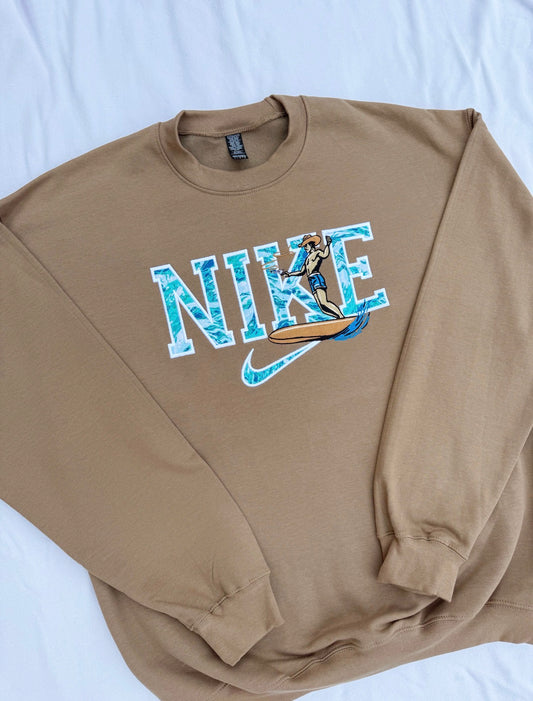 Surfin' Cowboy Applique Crew