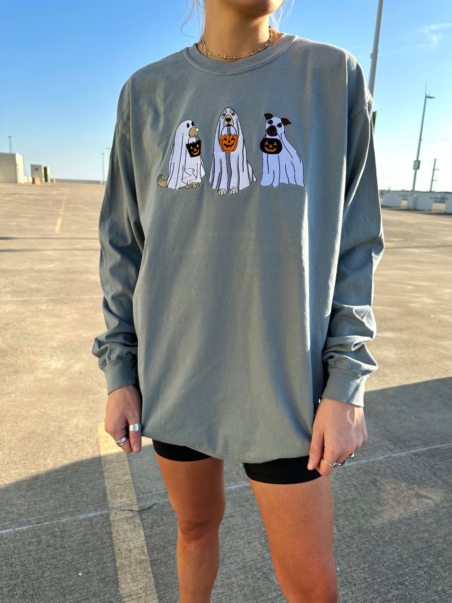 Ghostly Pups Long Sleeve Tee