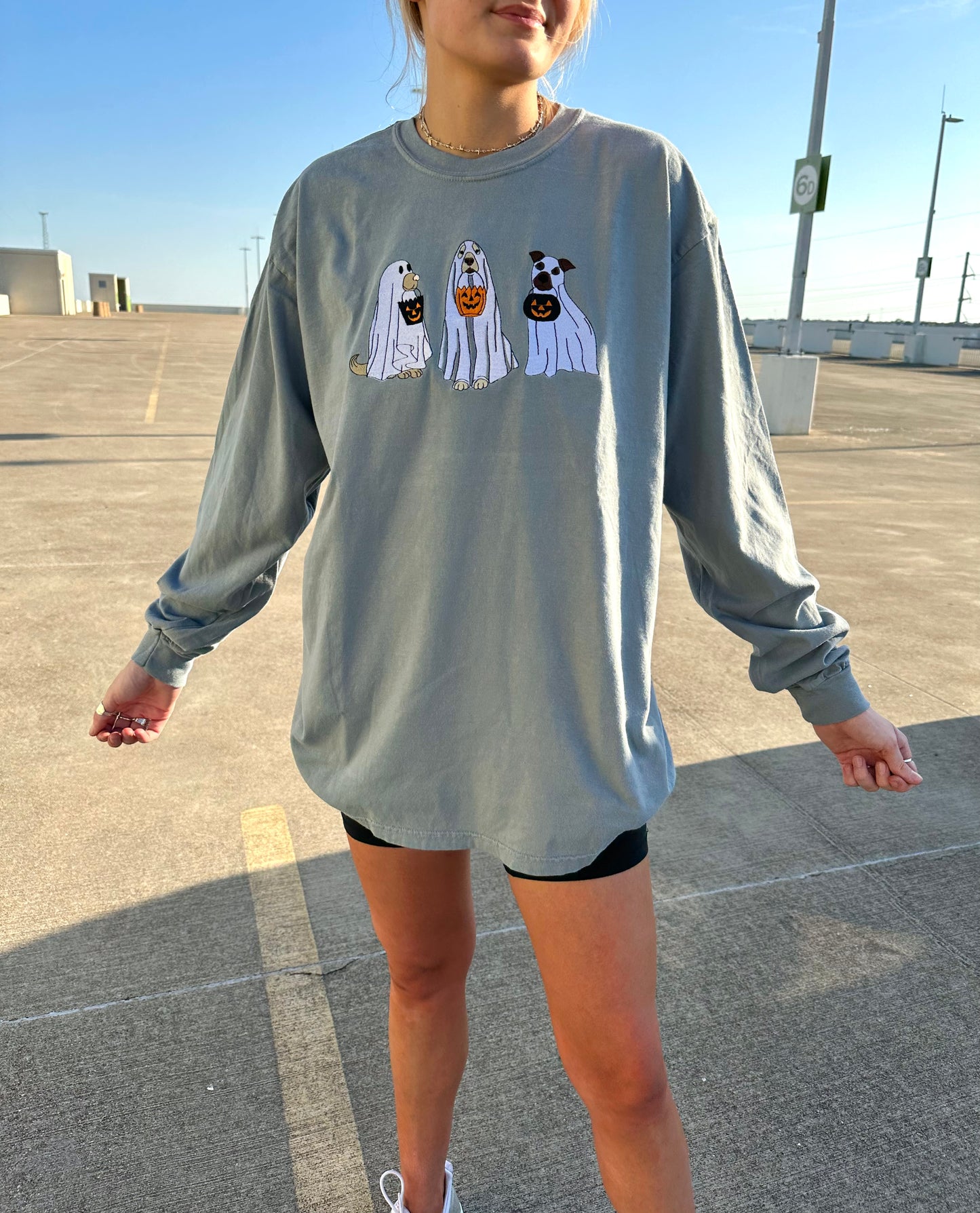Ghostly Pups Long Sleeve Tee