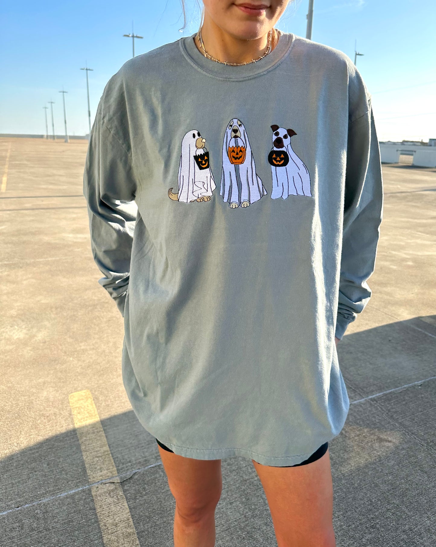 Ghostly Pups Long Sleeve Tee