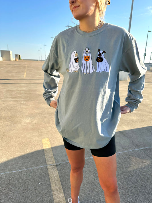 Ghostly Pups Long Sleeve Tee