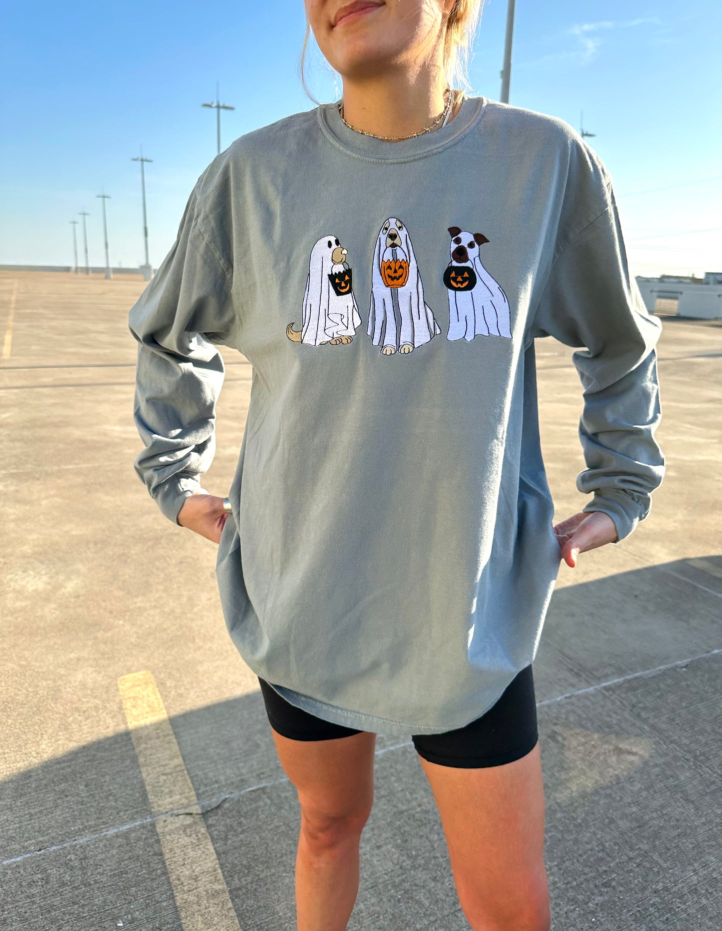 Ghostly Pups Long Sleeve Tee