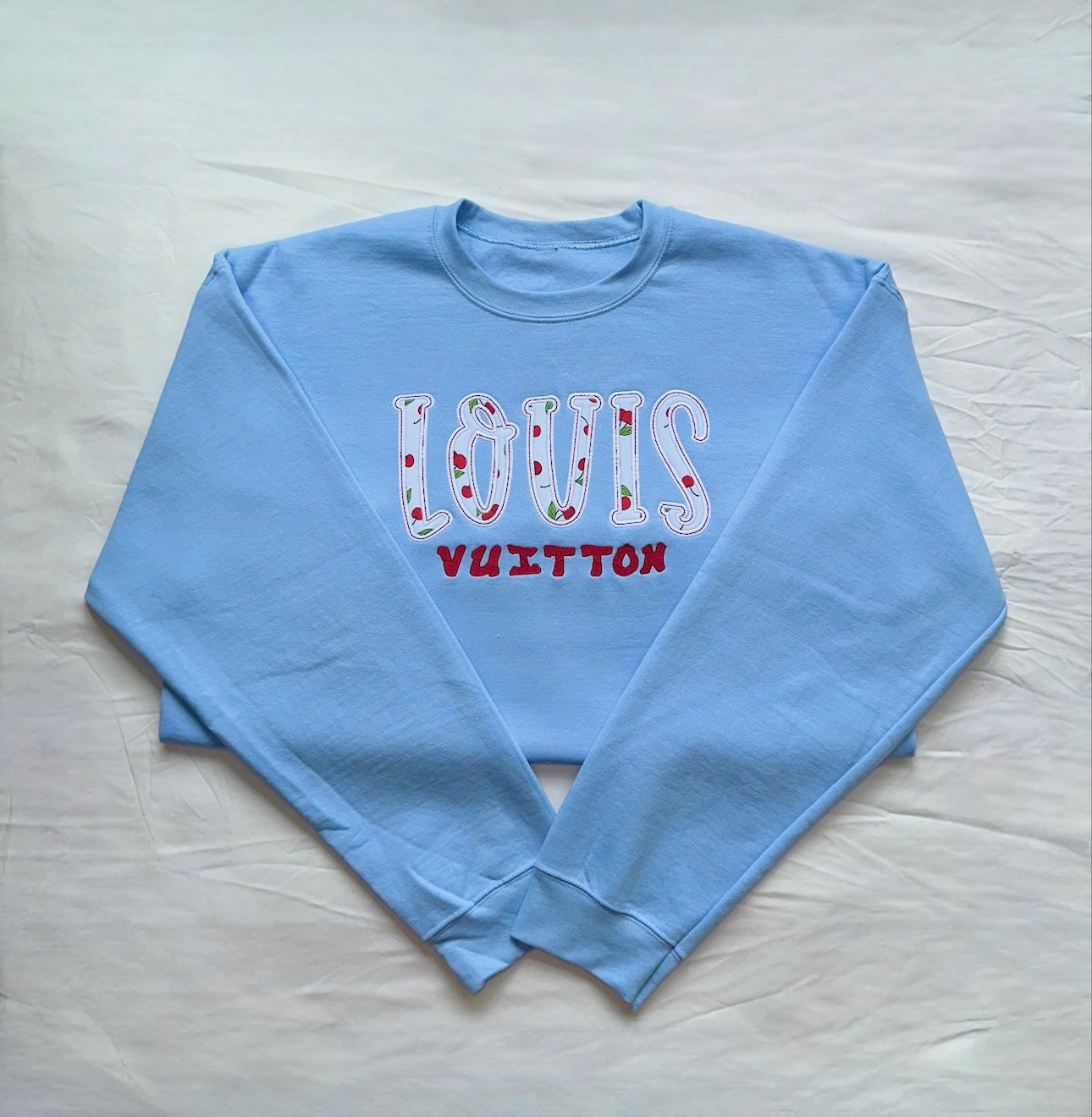 Cherry Applique Crew