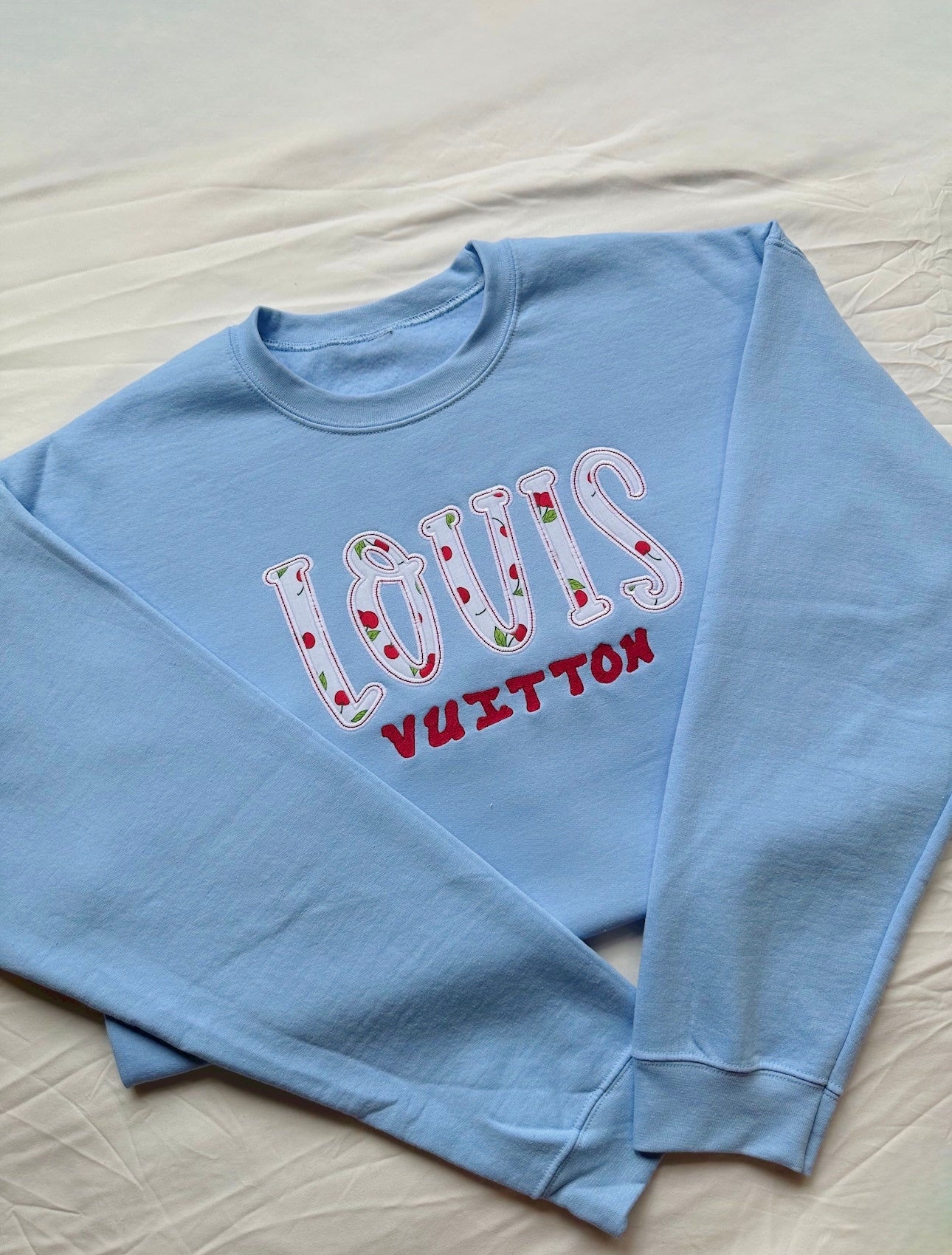 Cherry Applique Crew