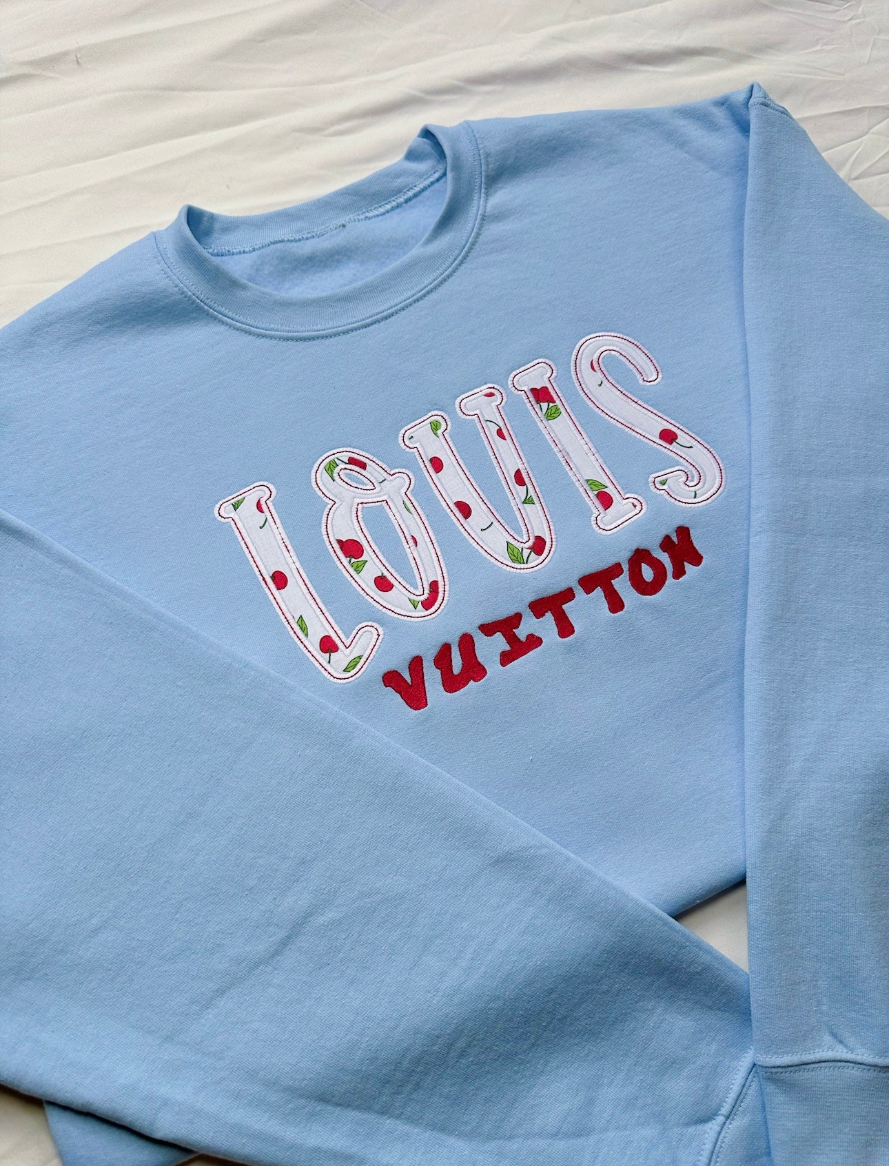 Cherry Applique Crew