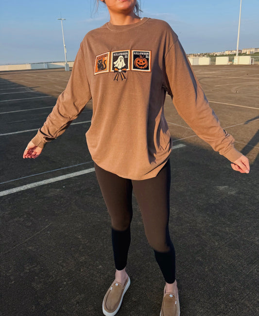 Halloween Stamps Long Sleeve Tee