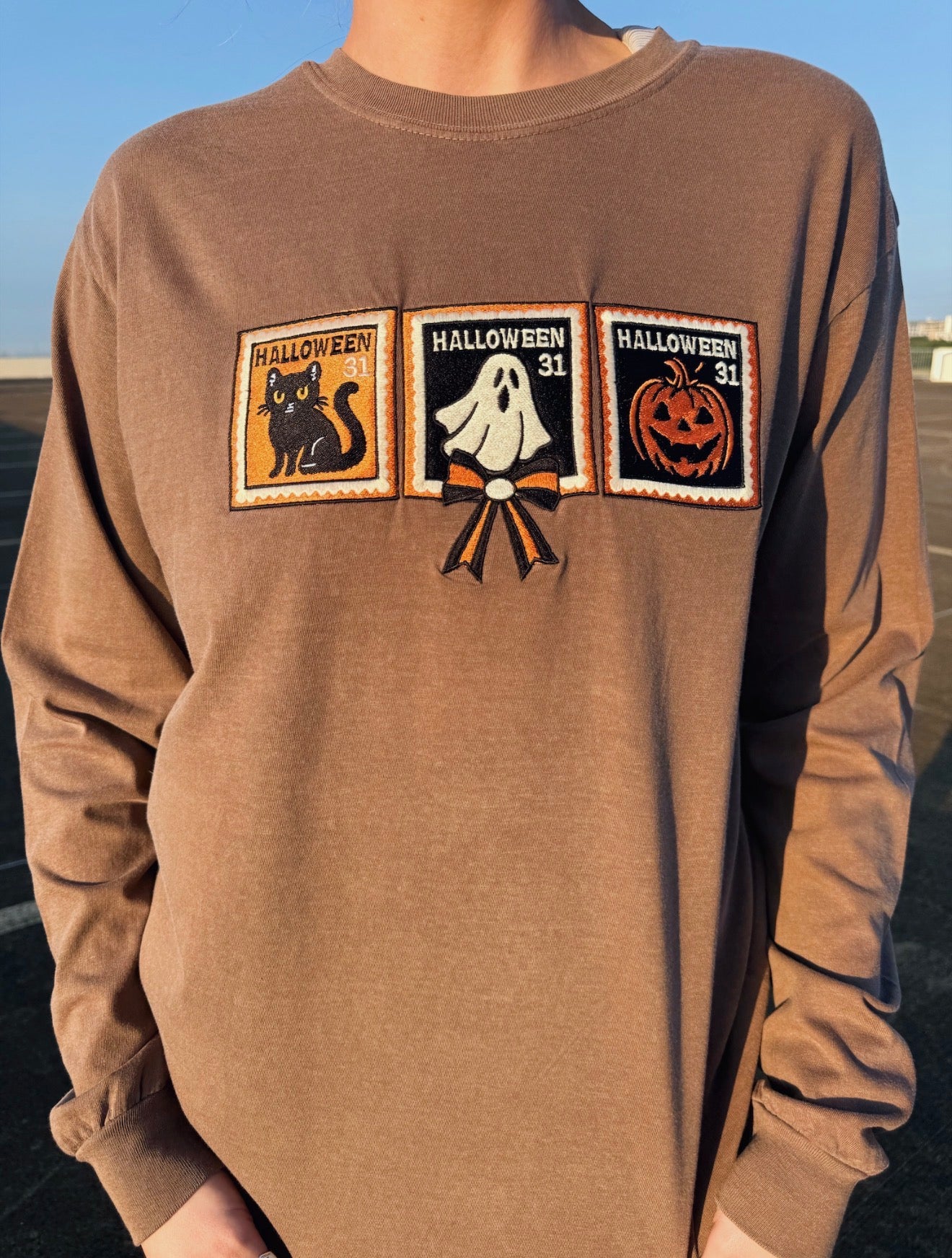 Halloween Stamps Long Sleeve Tee