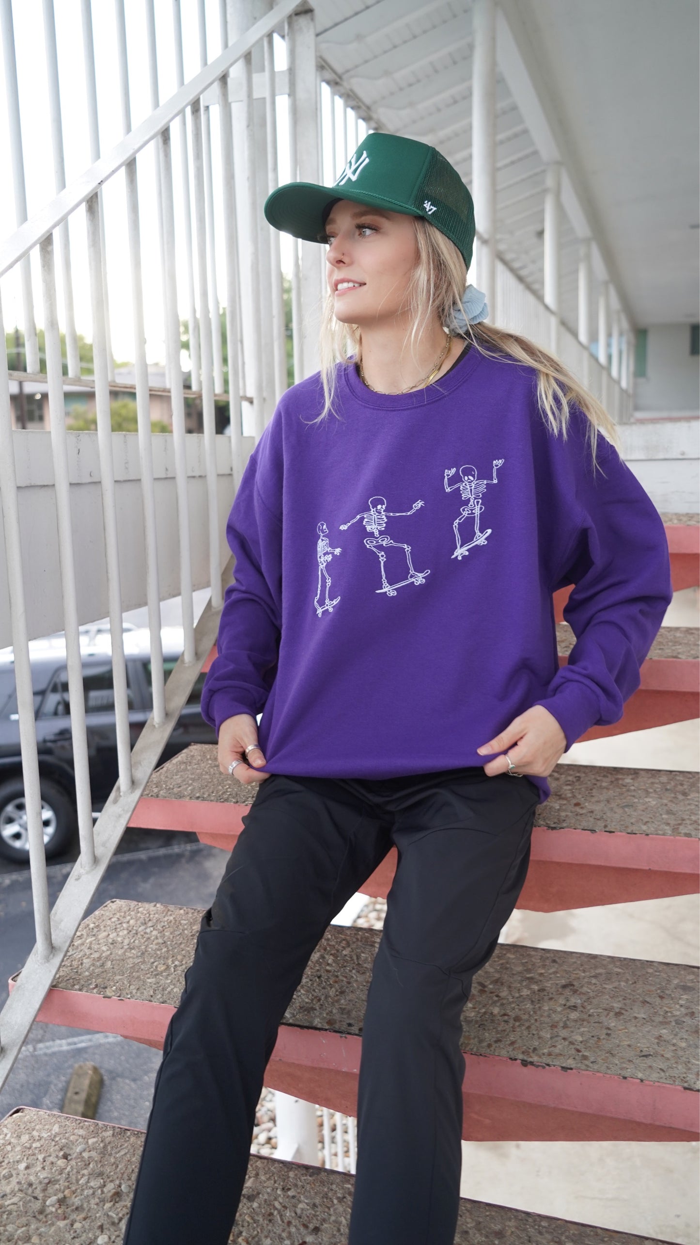 Glowing Skelly Skaters Crew
