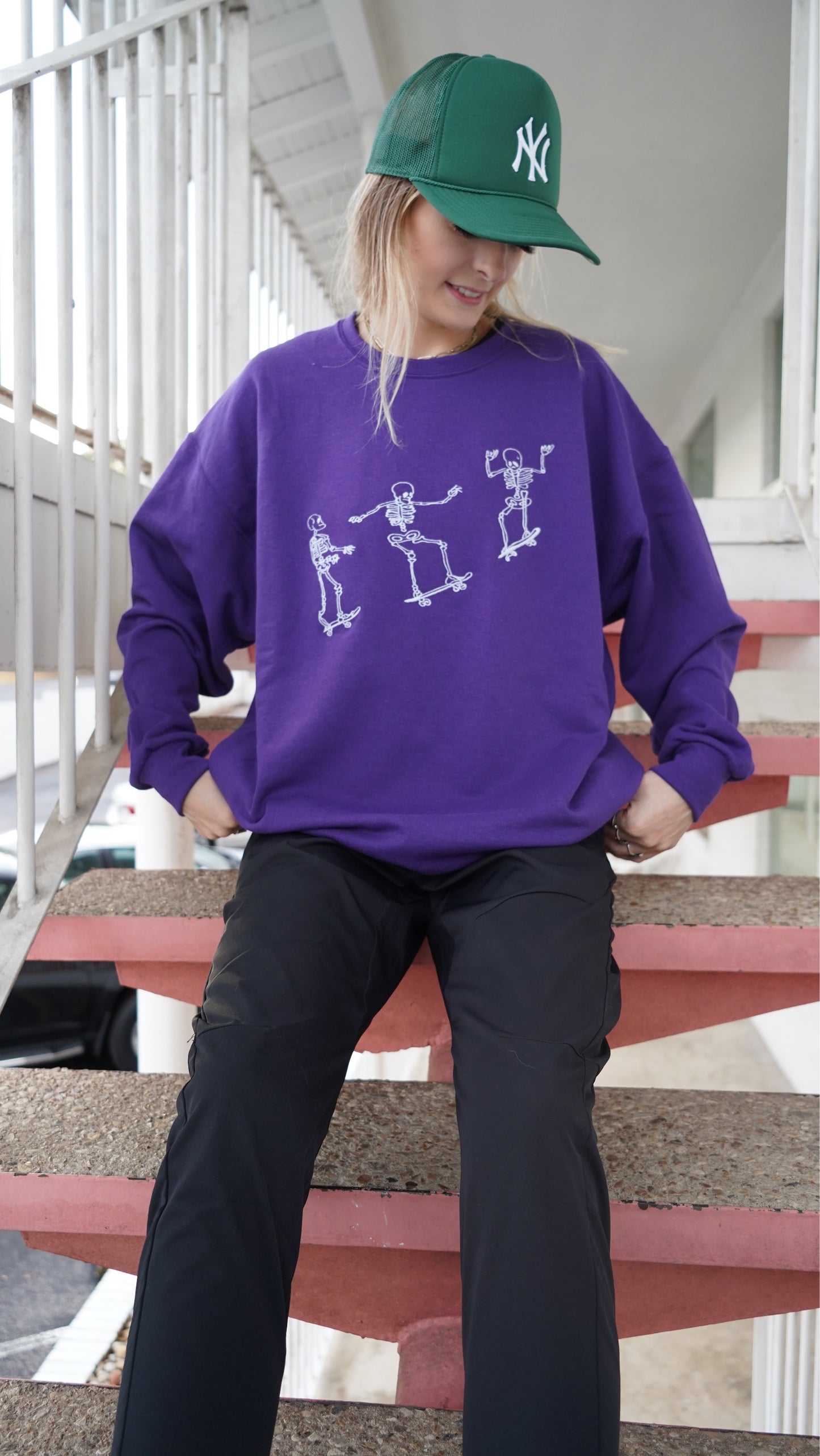 Glowing Skelly Skaters Crew