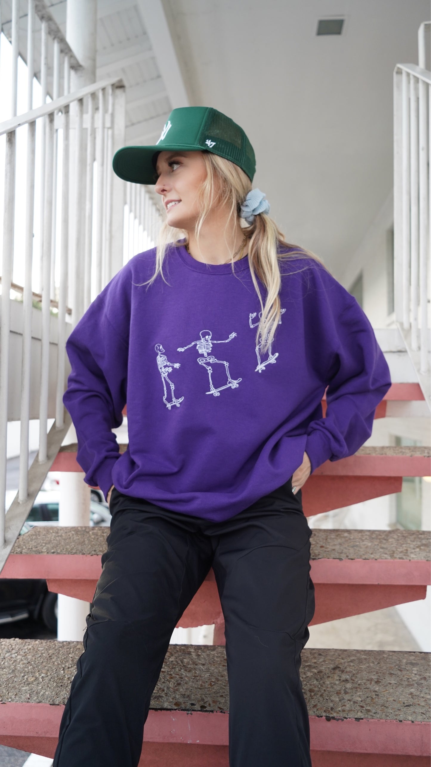 Glowing Skelly Skaters Crew