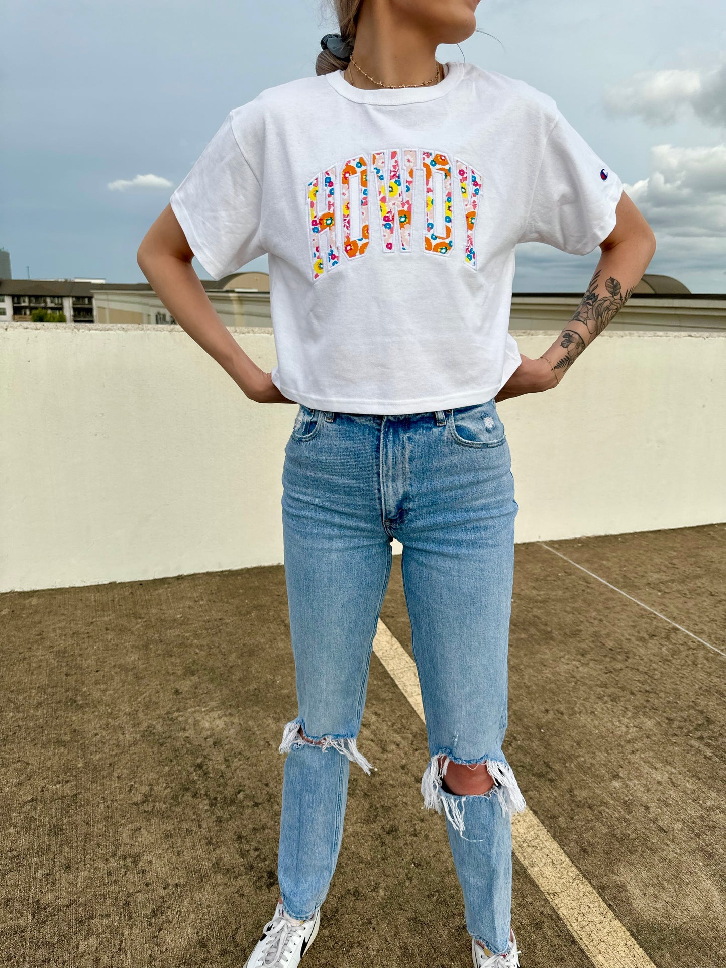 Howdy Applique Crop Tee