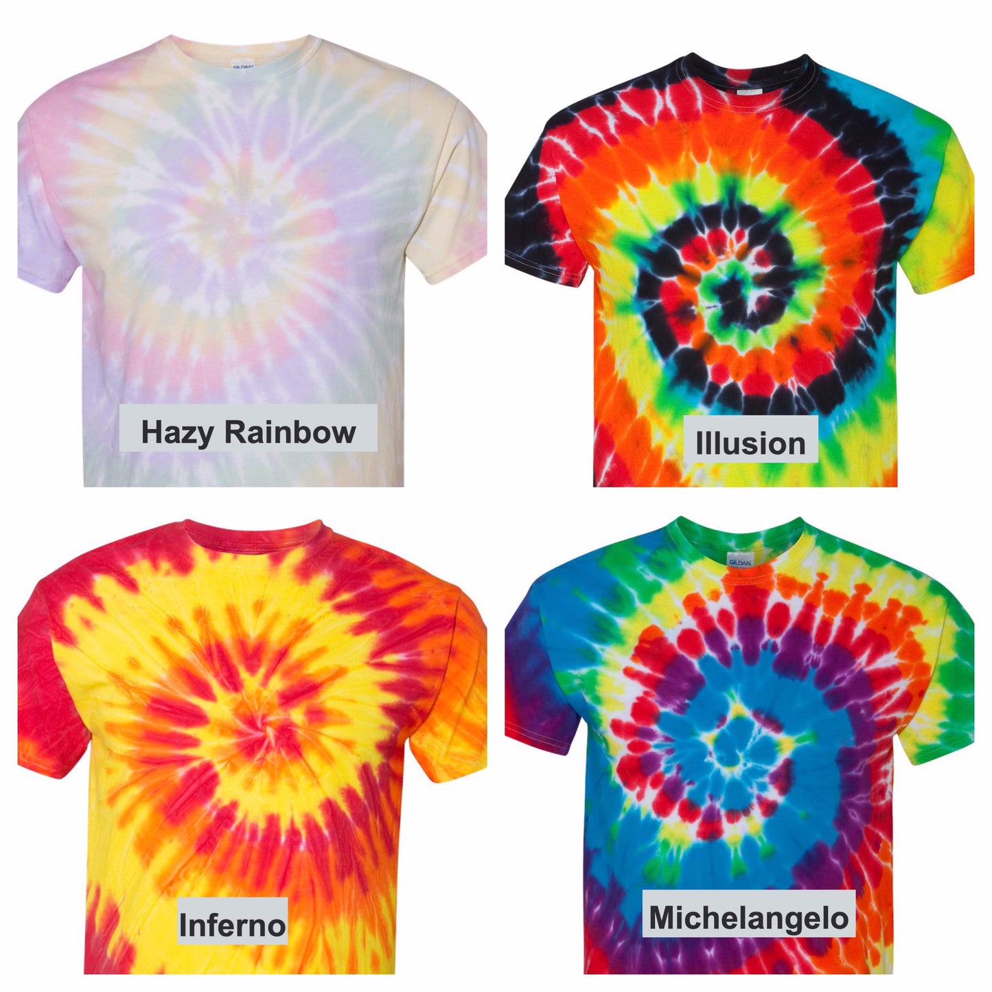 Tie Dye Funky Outline Tee