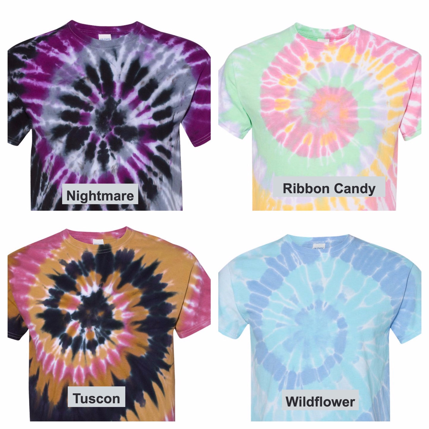 Tie Dye Funky Outline Tee